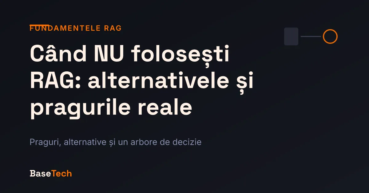 Copertă pentru ghidul despre situațiile în care un sistem RAG nu merită construit și alternativele lui
