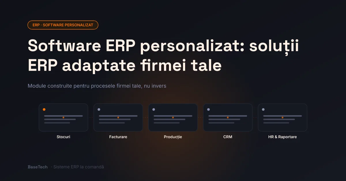Copertă cu titlul articolului și un grid stilizat de module dashboard conectate, în paleta orange-crem pe fundal închis