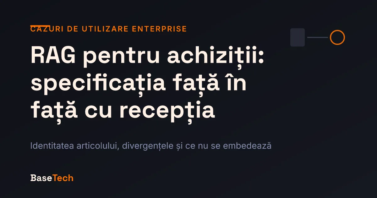 Ilustrație abstractă: specificația tehnică a unui articol confruntată cu documentul de recepție care o contrazice