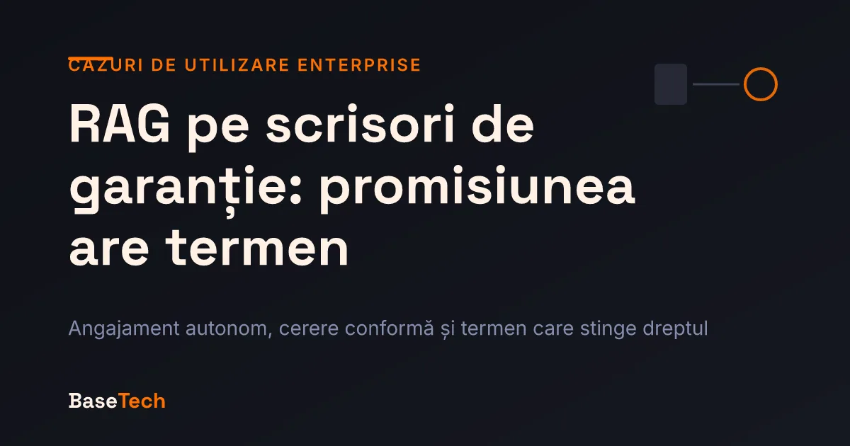 Ilustrație abstractă: un angajament autonom desprins de contractul de bază, cu termenul de valabilitate ca limită
