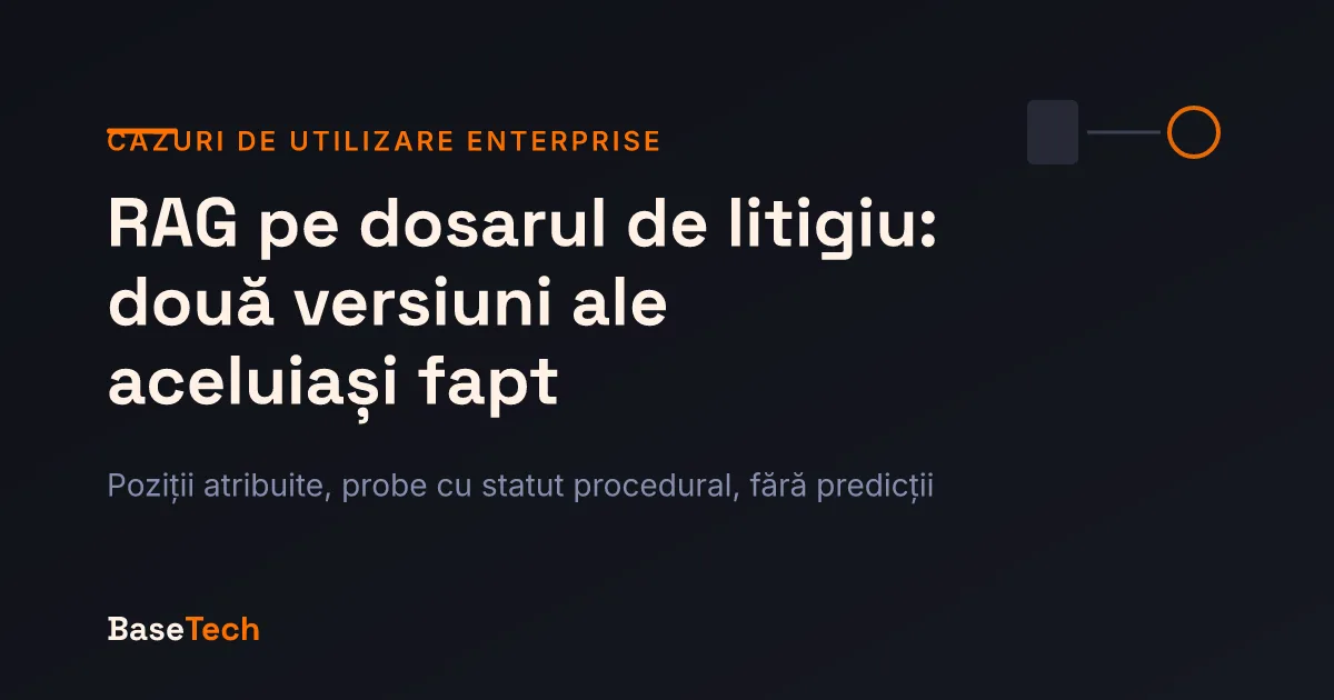 Ilustrație abstractă cu două coloane simetrice de susțineri opuse dintr-un dosar, fiecare cu proba invocată alături
