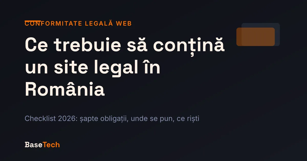 Copertă cu titlul articolului și un motiv geometric care sugerează straturile de conformitate ale unui site de firmă